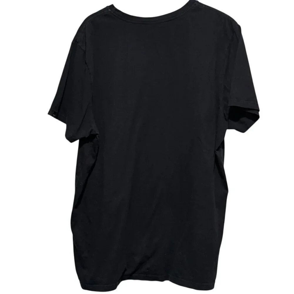 True Religion Mens Size XXL Black Skull Graphic Short Sleeve T-shirt USA